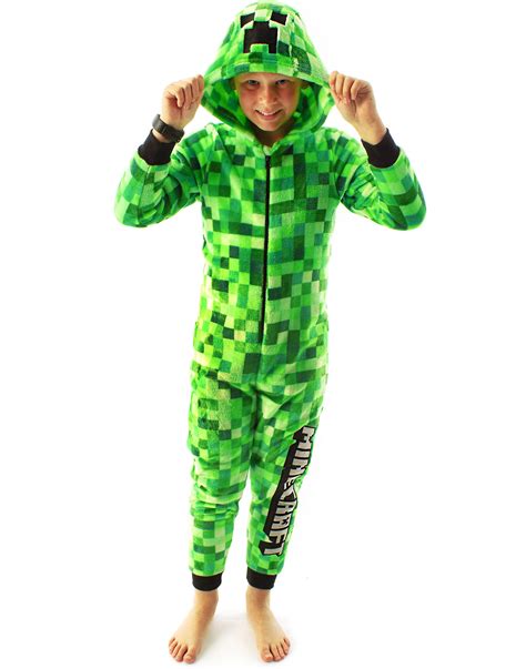 Little details like hoods and pockets complete the look. . Minecraft onesie